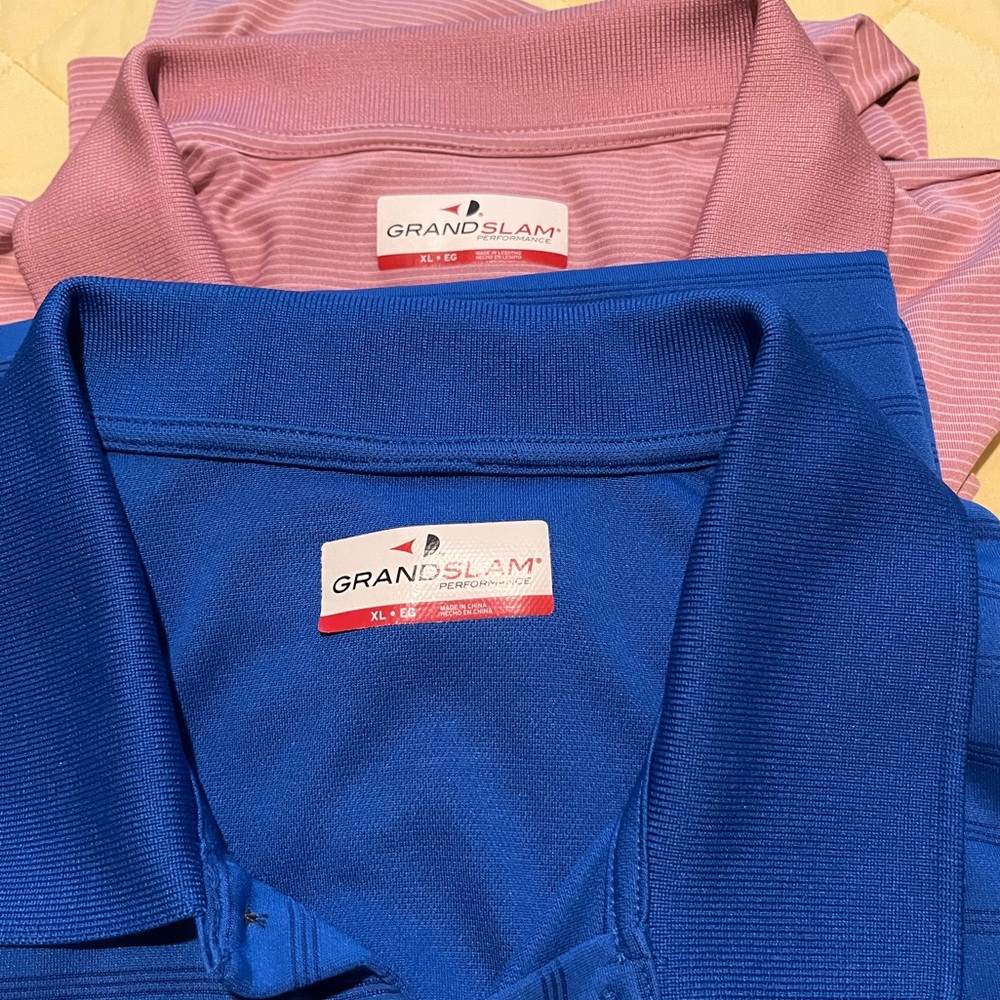 Grand Slam Blue and pink Polo Shirts